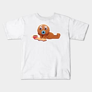 Christmas Sticker, Ginger Man Sticker Kids T-Shirt